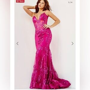 Stunning Pink Sequin Gown